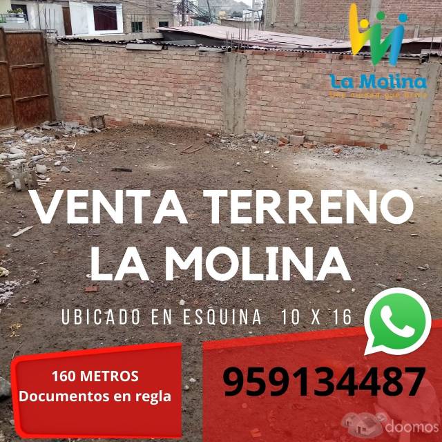 VENTA DE TERRENO EN LA MOLINA A 5 MINUTOS DEL OVALO LOS CONDORES