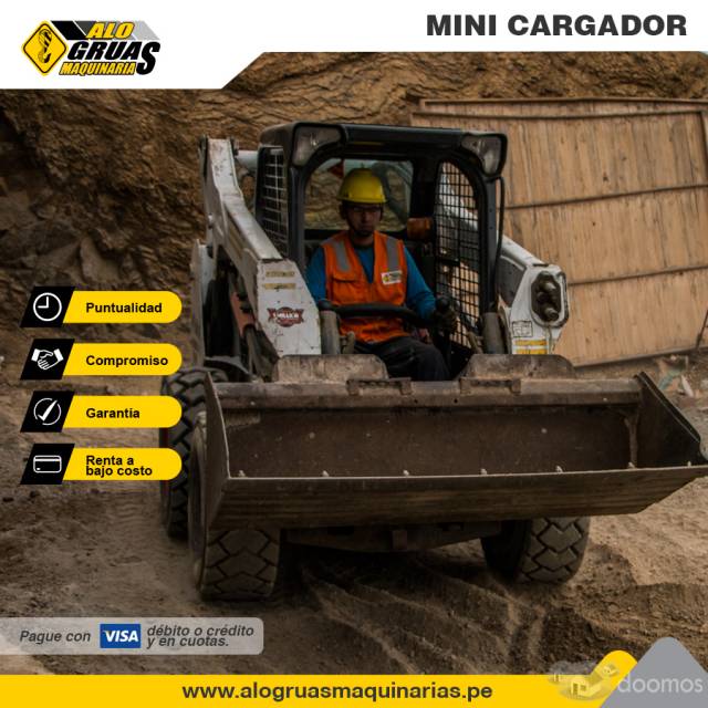 se alquila minicargador bobcat