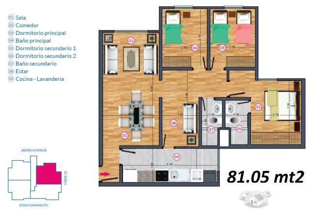 Departamento en alquiler en el condominio “Los Parques de San Gabriel” - DE ESTRENO