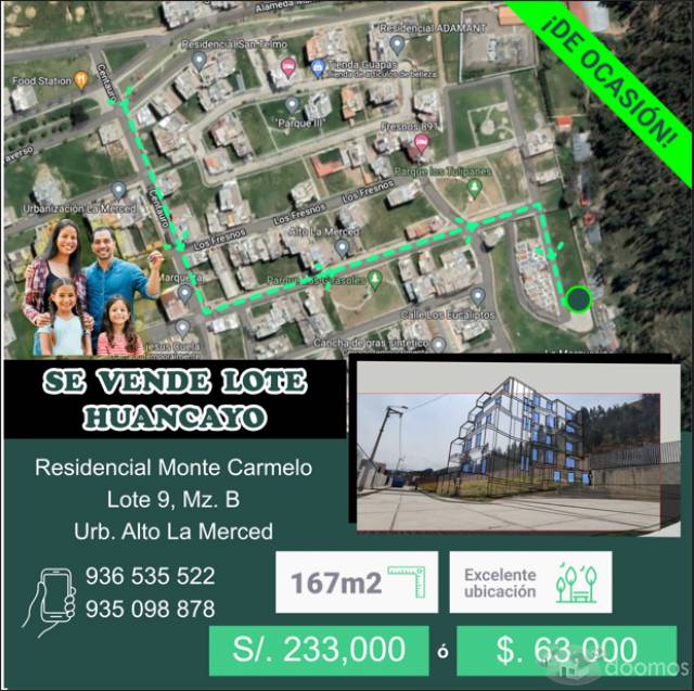 OCASIÓN - TERRENO EN VENTA 167 M2 RESIDENCIAL MONTECARMELO - URB. ALTO LA MERCED