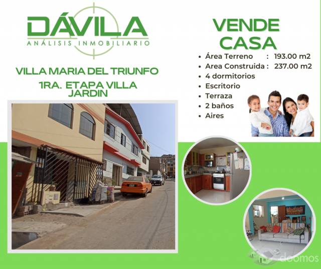 Casa en Venta Villa Maria del Triunfo -1ra Etapa Villa Jardín