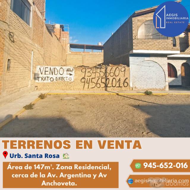 Terrenos En Urb Santa Rosa