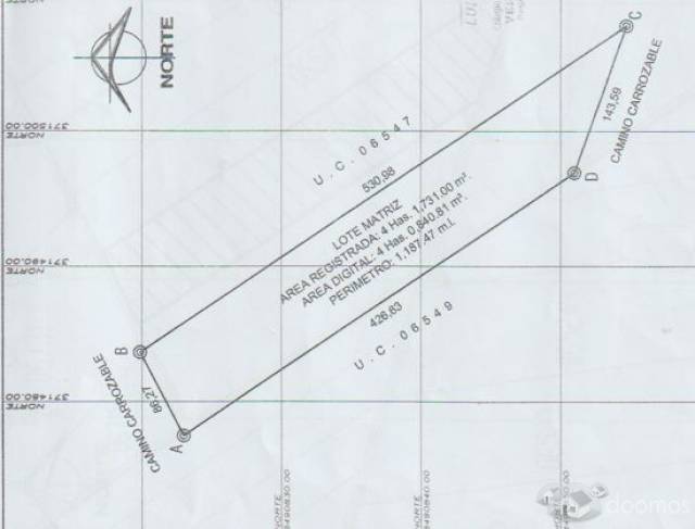 Venta de 1 parcela agrícola de 4.1731 has en Caucato alto – San Clemente - Pisco