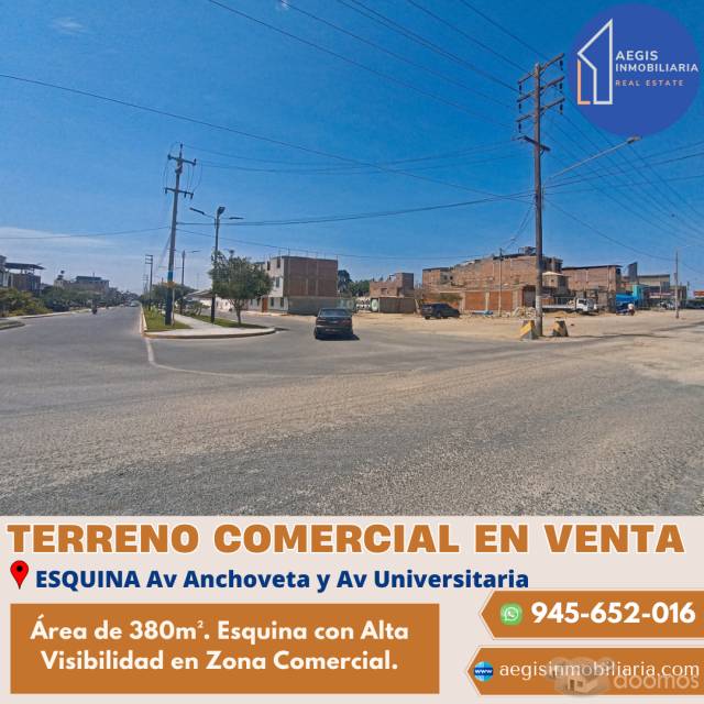 TERRENO COMERCIAL ESQUINA AVENIDA SENATI Y UNS NUEVO CHIMBOTE