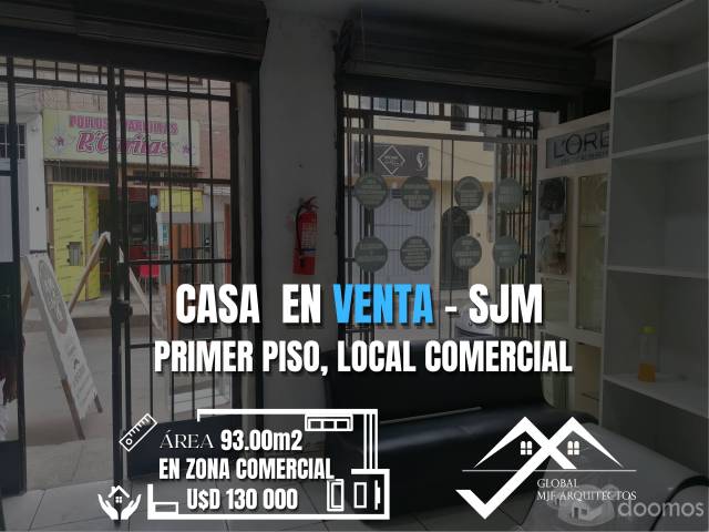 Venta de casa en zona comercial, San Juan de Miraflores, LIMA