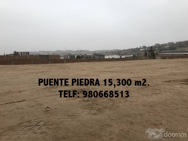 VENDO TERRENO INDUSTRIAL DE  15,300 m2 - PUENTE PIEDRA