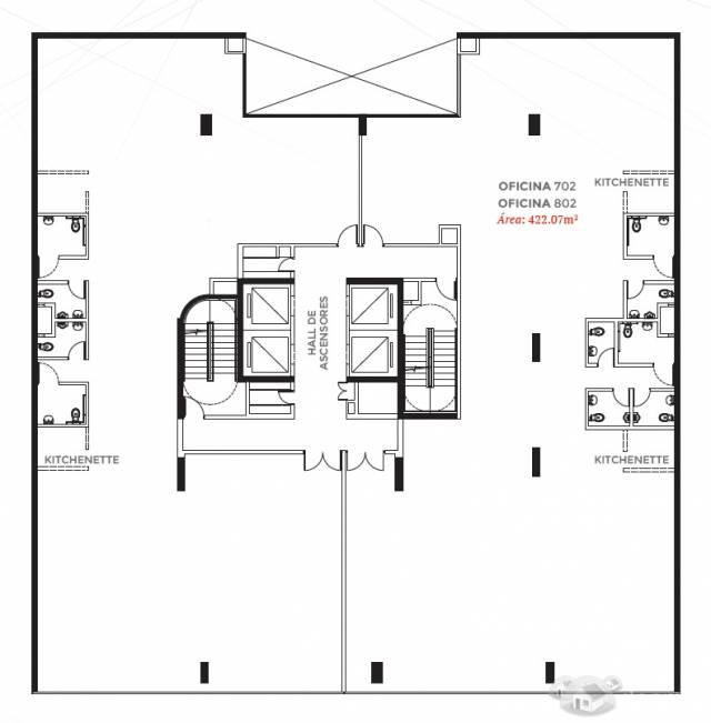 Alquilo oficinas de Estreno de 112 a 422 m2 en Miraflores a 17 dólares el m2