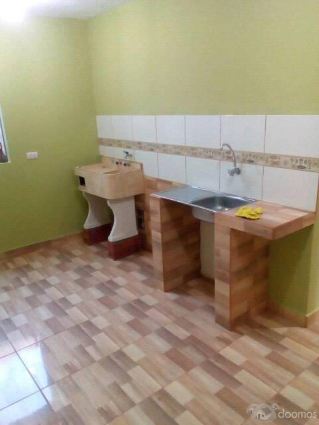 Se alquila mini departamento de extreno 2 cuartos baño cocina lavandería sala comedor