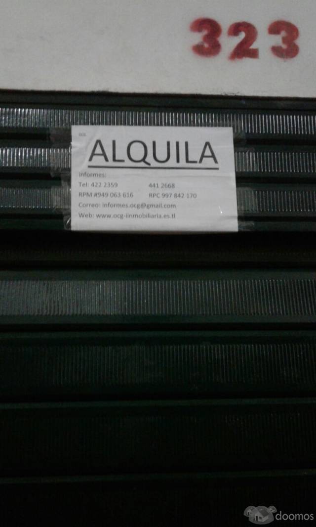 SE ALQUILA DEPOSITO EN GALERIA EN JR CUZCO CUADRA 5