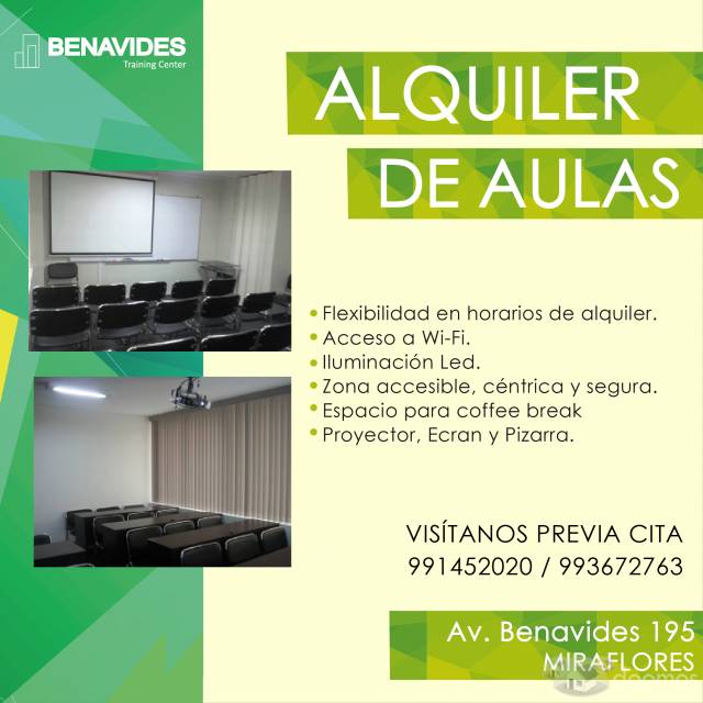 Alquiler de Aula, Salas de Capacitación y Laboratorio Multimedia