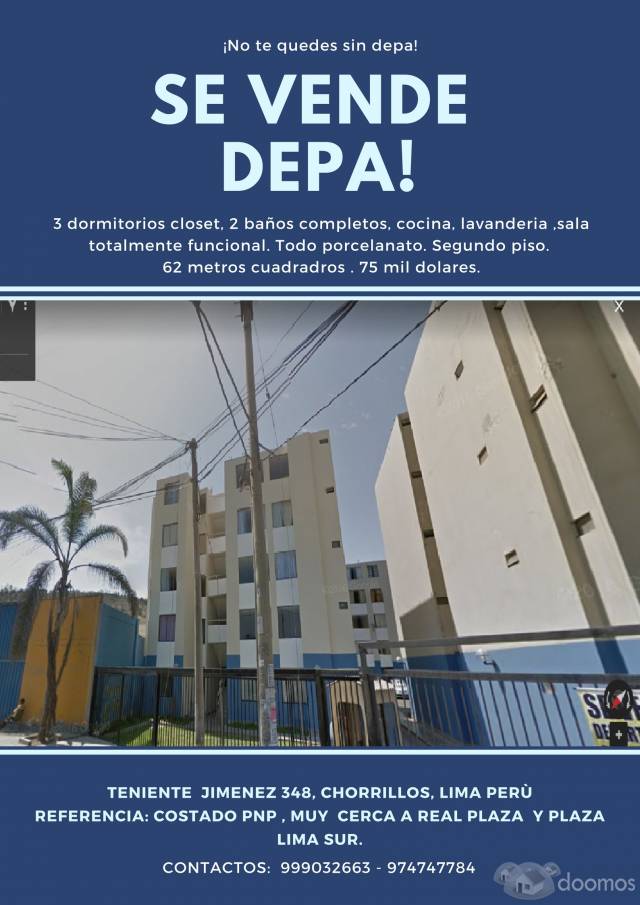 Departamento en Chorrillos