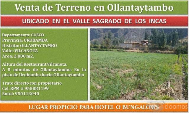 SE VENDE TERRENO EN CUSCO