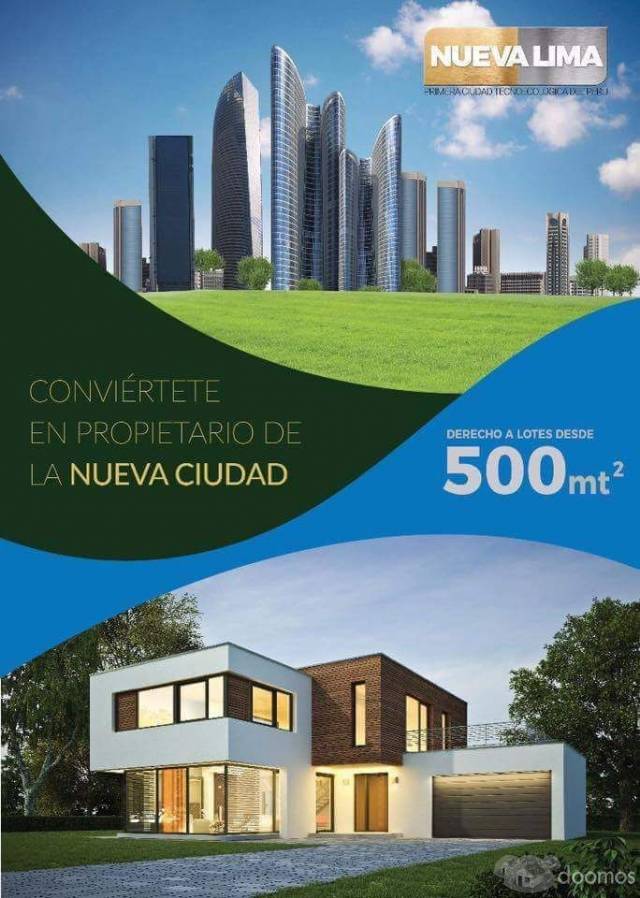 TERRENOS DE 500 M2 EN UNA NUEVA CIUDAD TECNOECOLOGICA