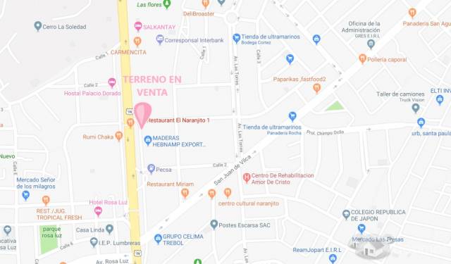 SE VENDE TERRENO CON EXCELENTE UBICACION, EN LA PANAMERICANA NORTE - PUENTE PIEDRA