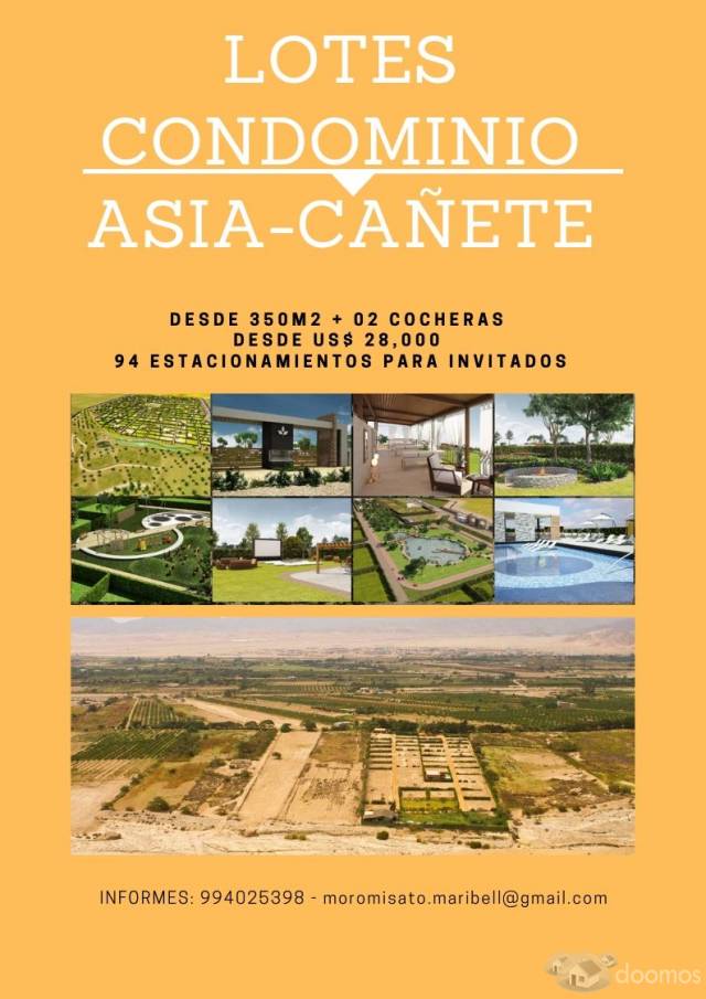 Lote en Condominio Asia-Cañete