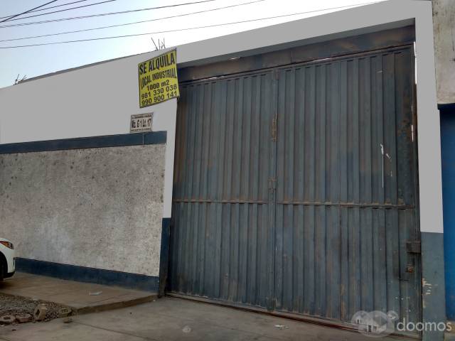 ALQUILER DE LOCAL INDUSTRIAL O ALMACÉN DE 1000MT2 EN SAN MARTÍN DE PORRES - LIMA