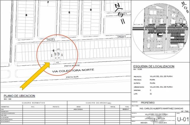 Terreno en Venta de 108m2 en Avenida Principal de Los Portales Piura