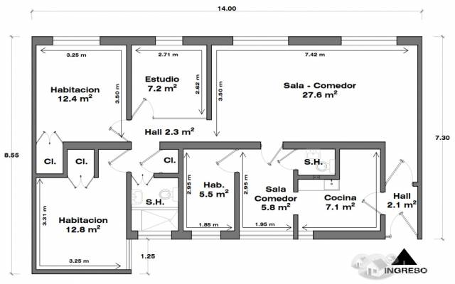 Departamento en Miraflores de 103 m2 a buen precio y en excelente ubicación