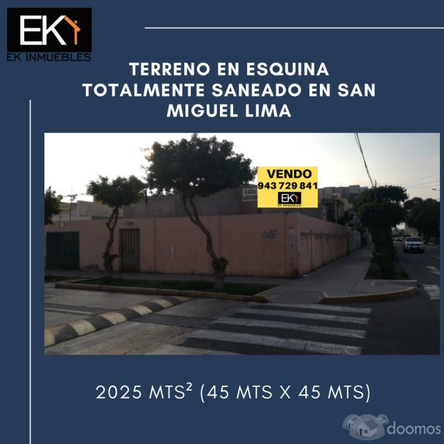 En venta terreno en esquina