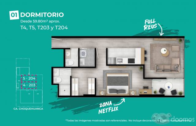 Edificio VIVERDI - VENTA Dptos. 1 dorm. - Desde 59.87m2 - Desde S/ 492,000 (ENTREGA INMEDIATA)