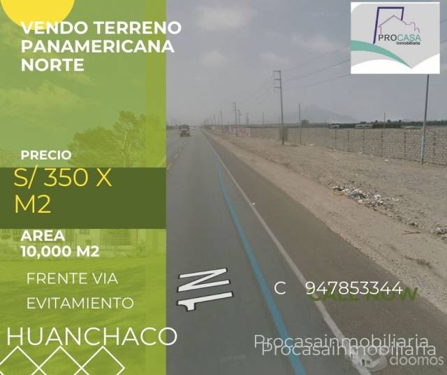 Vendo Terreno frente Panameicana cerca Ovalo Huanchaco  ideal para Empresas, industrias, exhibición de vehiculos